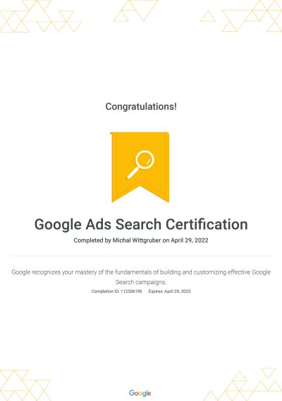 Google-Ads-Search-Certification-_-Michal-Wittgruber---Effectix Google-Ads-Search-Certification-_-Michal-Wittgruber---Effectix