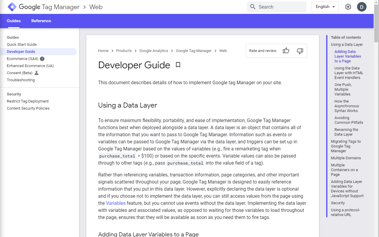 GTM developers guide