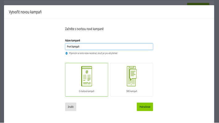 Příprava kampaně a rozesílka